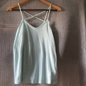 Light blue cross back tank
